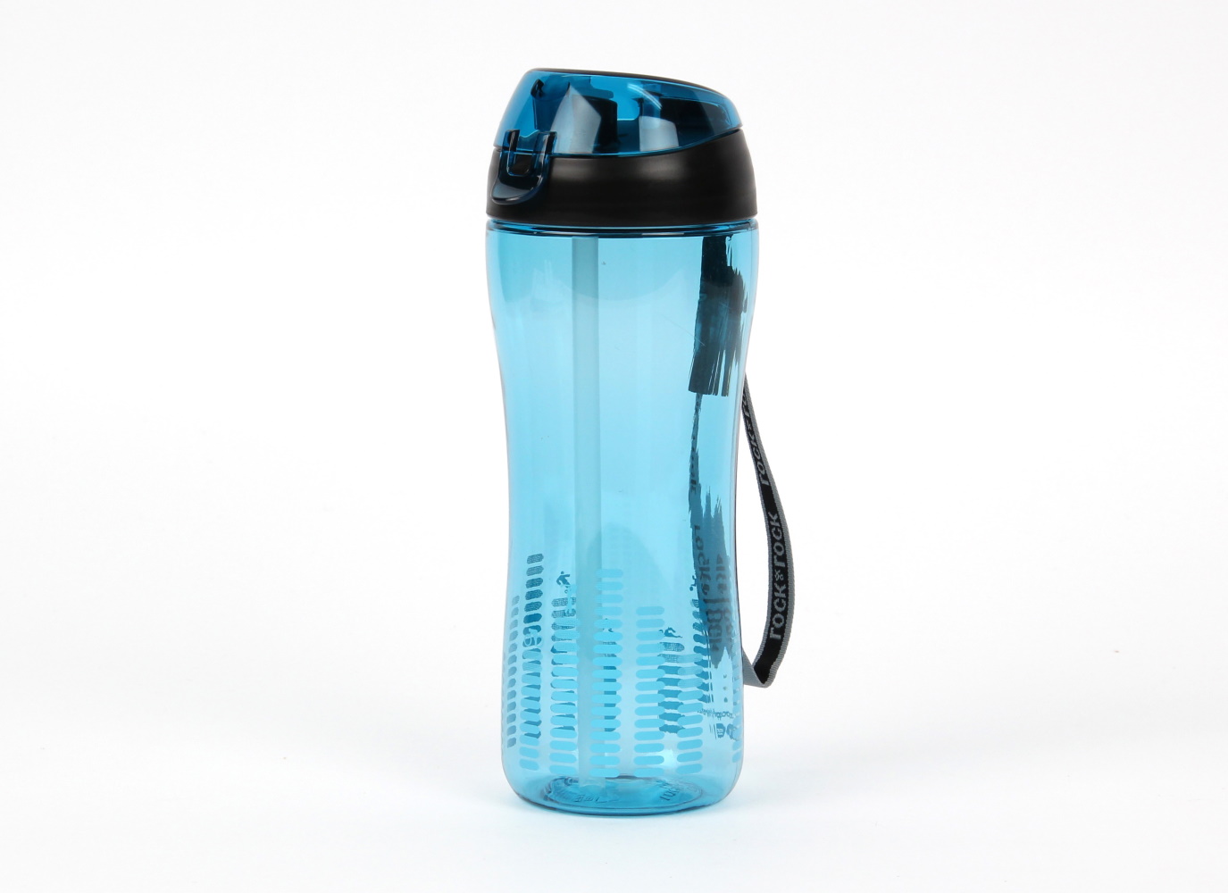 ABF628B – sportowa butelka z rurką, niebieska  550 ml