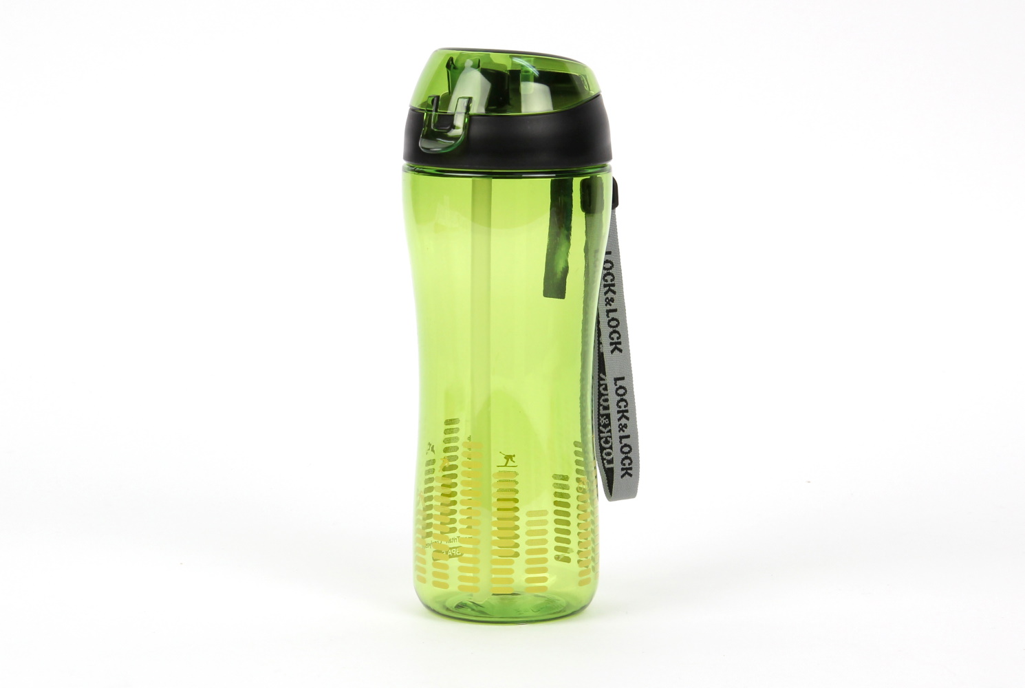 ABF628G – sportowa butelka z rurką, zielona 550 ml