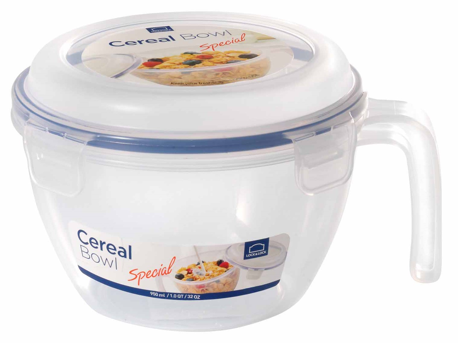 HPL973 - okrągły pojemnik z rączką 950 ml